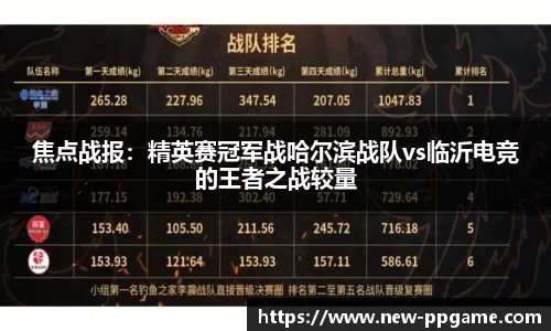 焦点战报：精英赛冠军战哈尔滨战队vs临沂电竞的王者之战较量